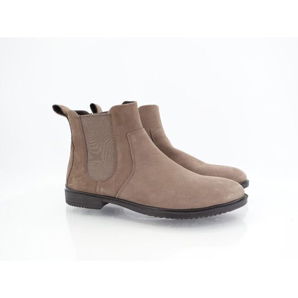 Ecco Soft 15 Boots Taupe Leather Women's Size 9 Shoes Slip-On Chelsea Booties - Picture 1 of 10